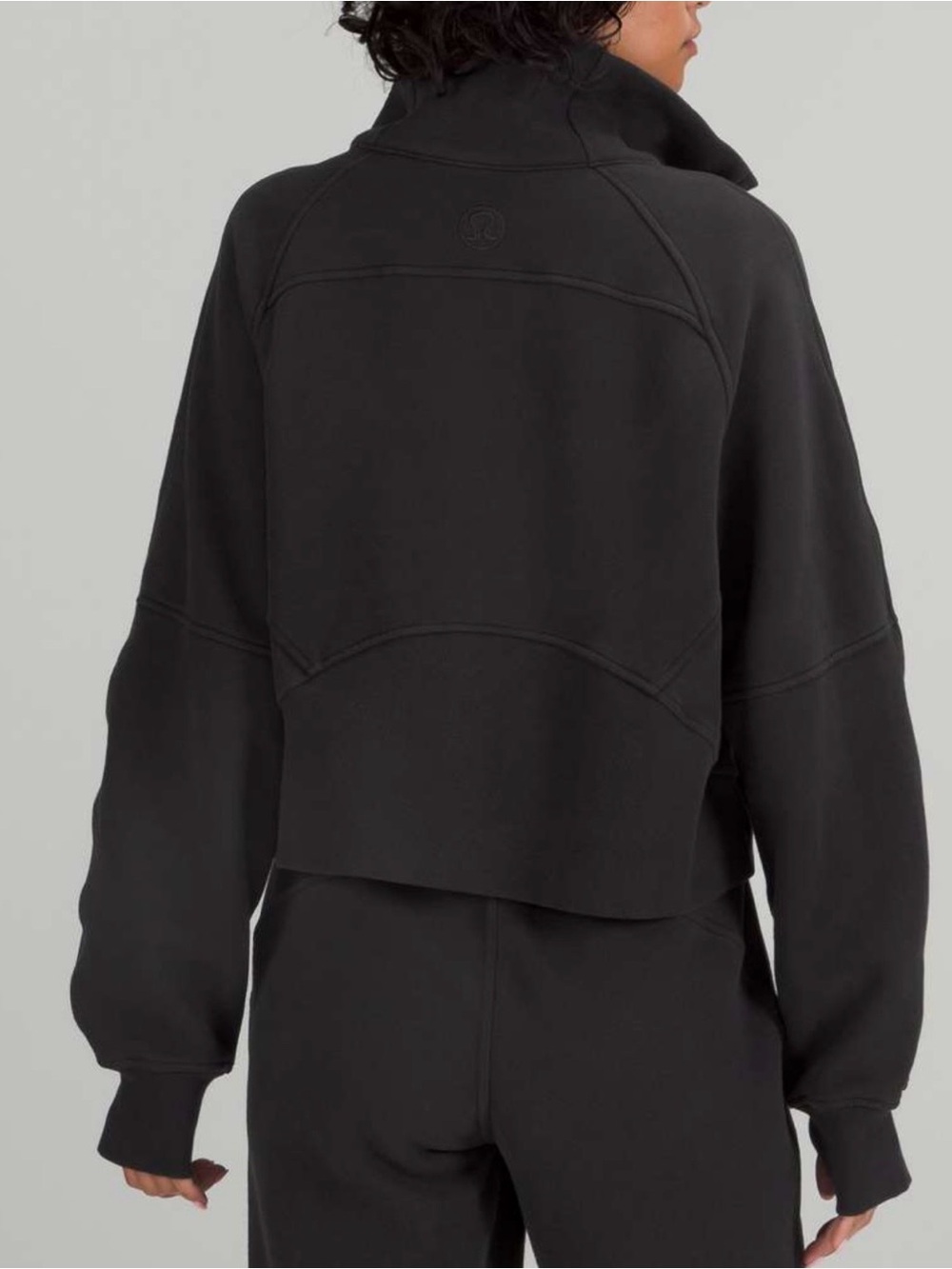 Lululemon Half Zip Scuba Oversized Funnel Neck Size XS/S in Black - Picture 2 of 5
